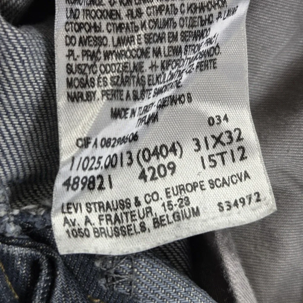 Vintage Levis Engineered Jeans Mens 31x32 Gray Buckle Back Twisted Button Fly